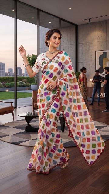 Shorya single color saree showroom